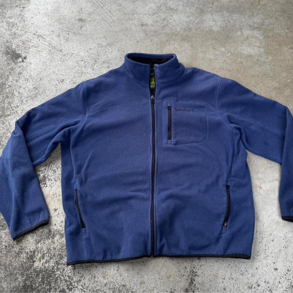 Blue timberland fleece zip up